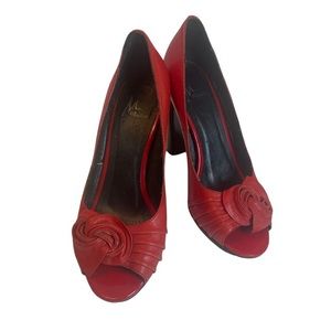 Medea Red High Heel Shoes Size 36